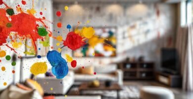 Un salón vibrante y artístico