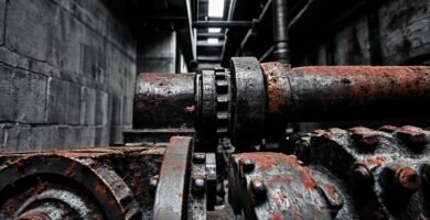 Un ambiente industrial y sombrío