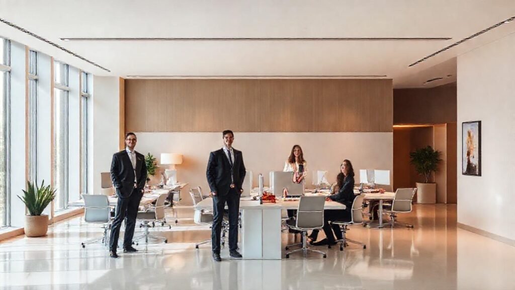 Un espacio de trabajo moderno y sereno