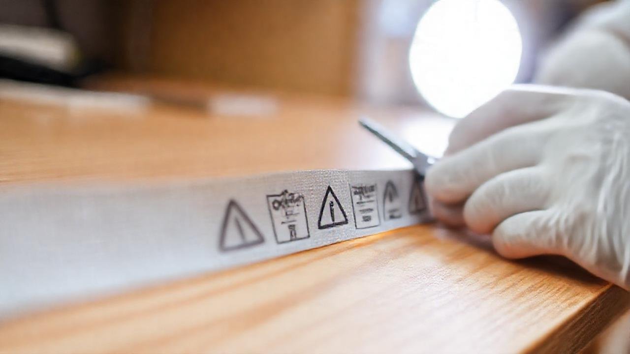 Aplica cinta con precisión y cuidado