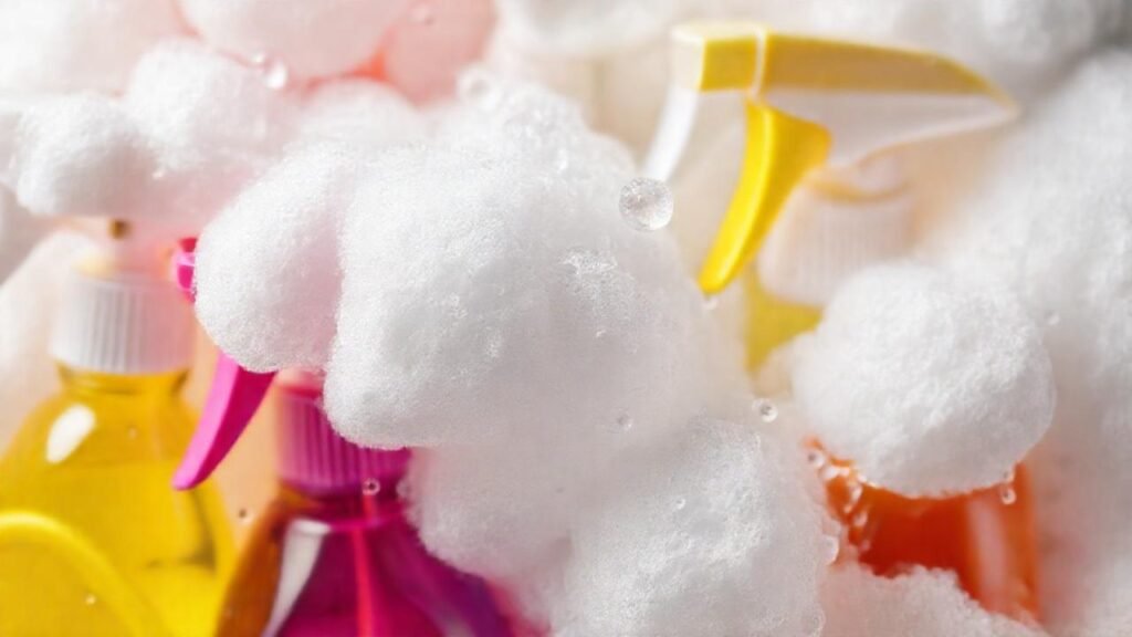 Publicidad profesional de productos con burbujas