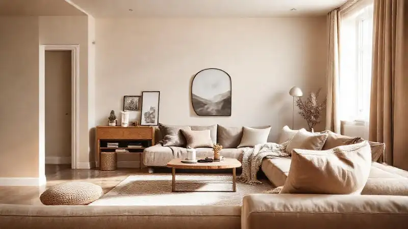 Un salón escandinavo cálido y minimalista