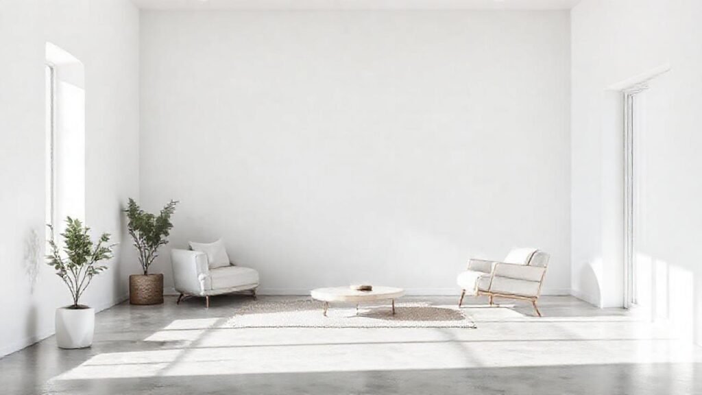 Un salón minimalista