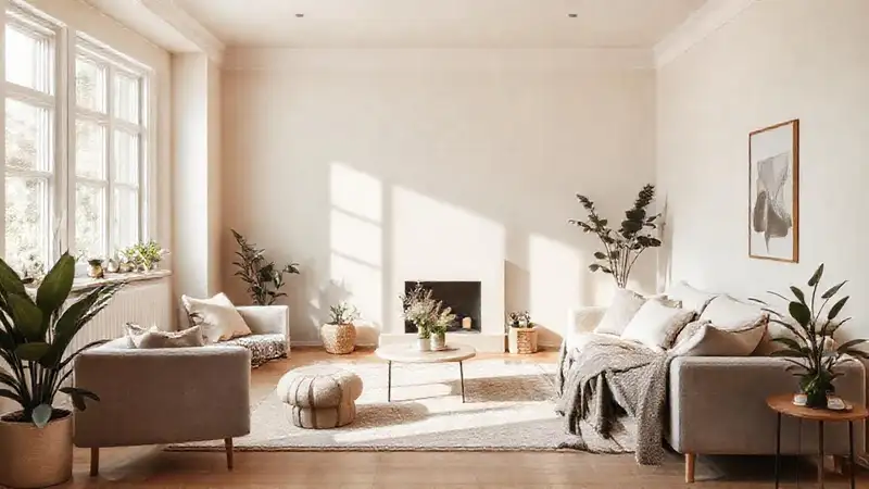 Un salón escandinavo, sereno y minimalista