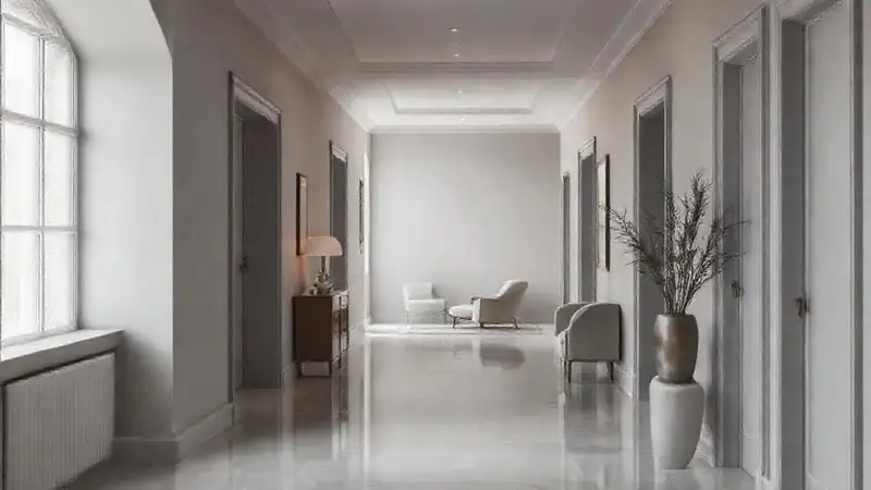 Un pasillo elegante y sereno