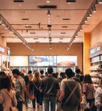 Tienda moderna: ambiente cálido y acogedor
