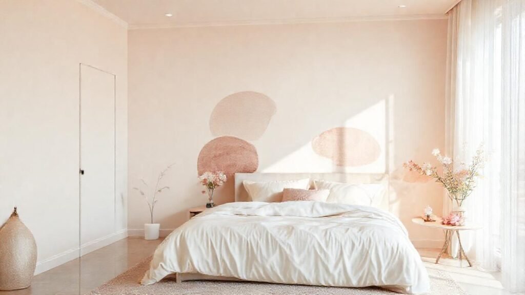 Un dormitorio sereno y onírico en tonos pastel