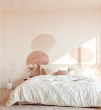 Un dormitorio sereno y onírico en tonos pastel