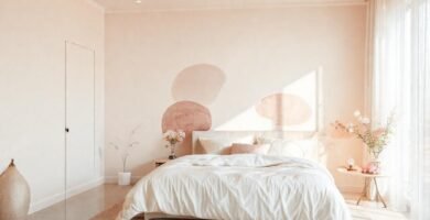 Un dormitorio sereno y onírico en tonos pastel