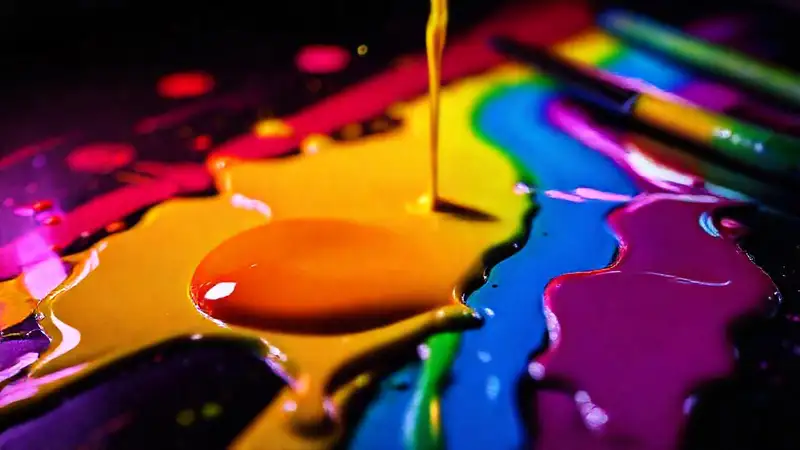 Pintura neón crea efectos luminosos dramáticos