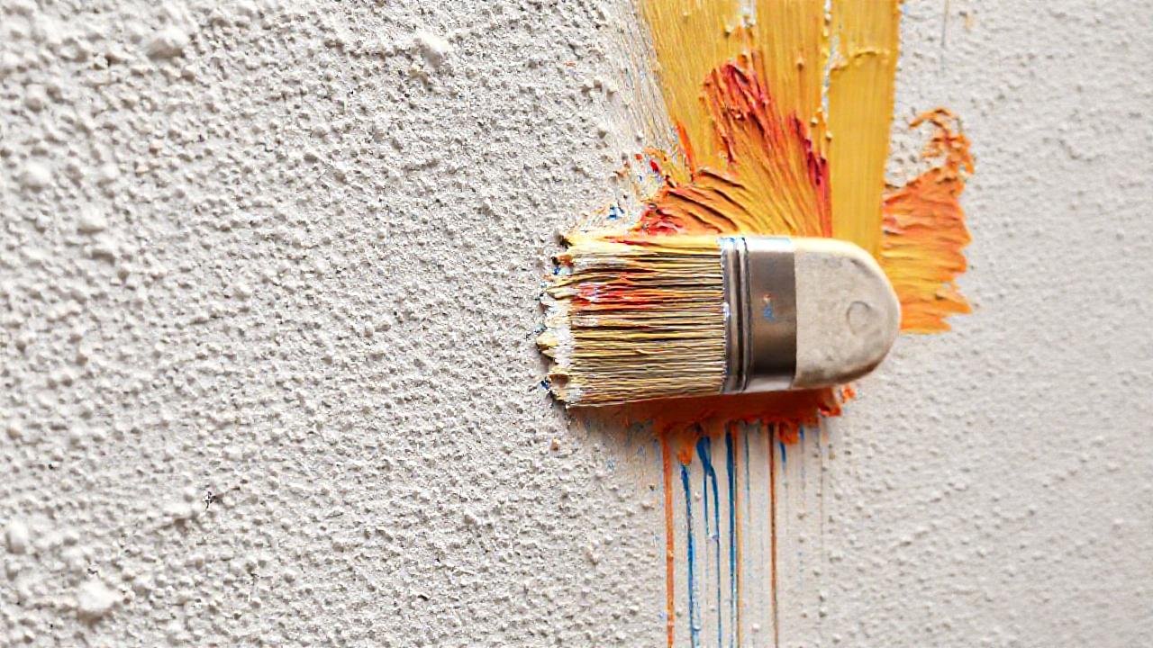 Preparar paredes texturizadas con pintura vibrante