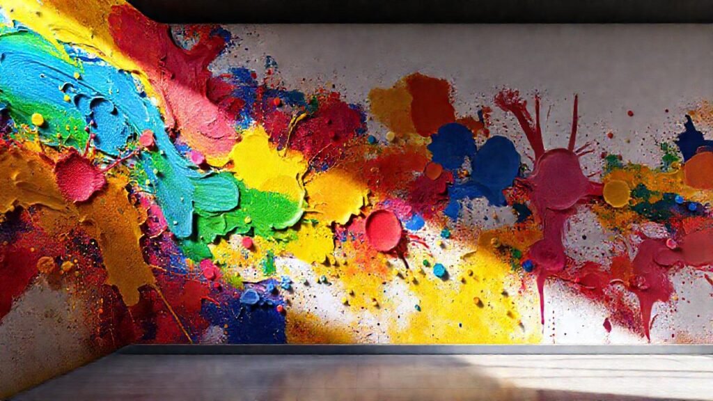 Pintura abstracta crea un interior moderno