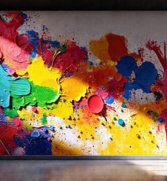 Pintura abstracta crea un interior moderno