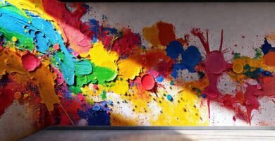 Pintura abstracta crea un interior moderno