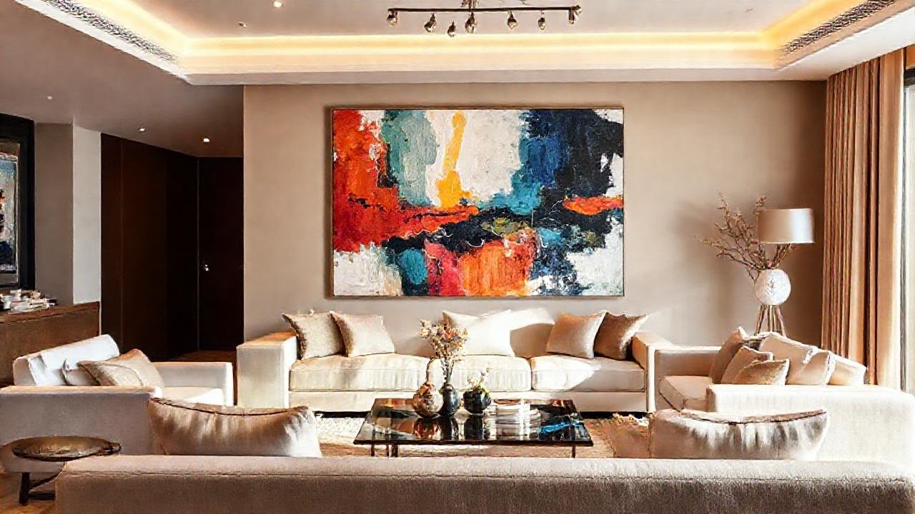 Un salón moderno y vibrante con estilo