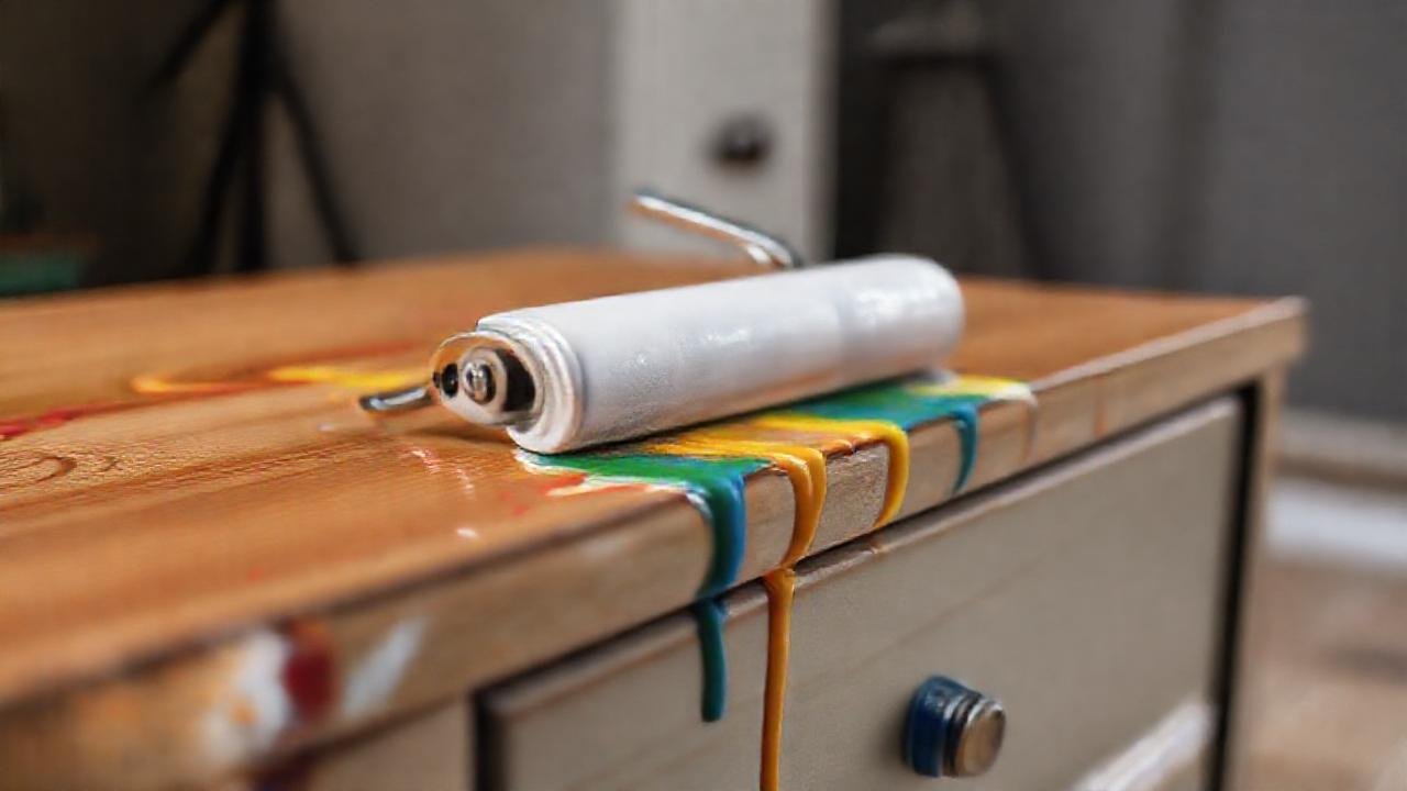 Pintura moderna de madera, textura detallada