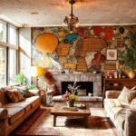 Un salón acogedor y artístico